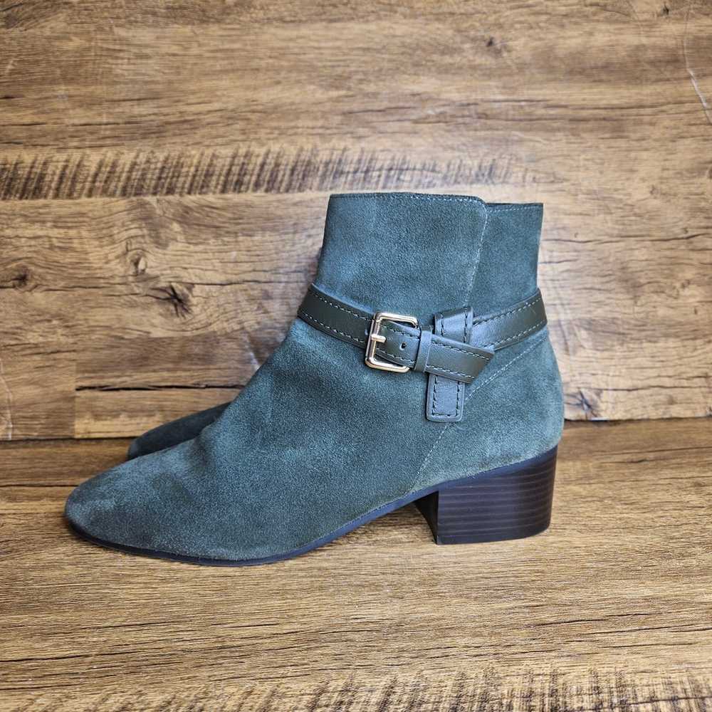 Talbots Suede Leather Green buckle detail ankle b… - image 4