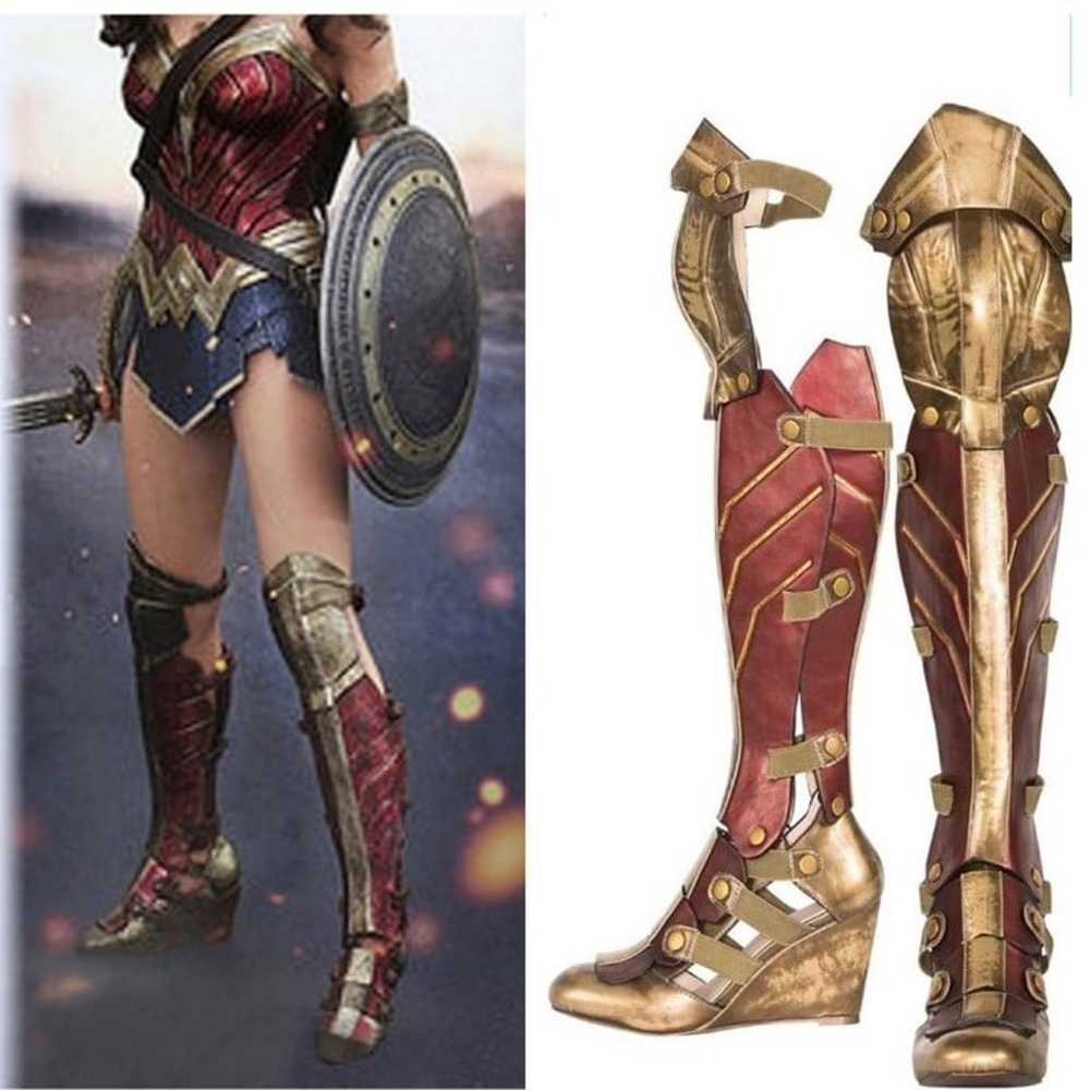 DC Comics Wonder Woman costume - pair of shin gua… - image 9