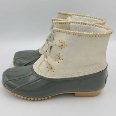 Jack Rogers Chloe Olive Metallic Rain Duck Boots - image 1