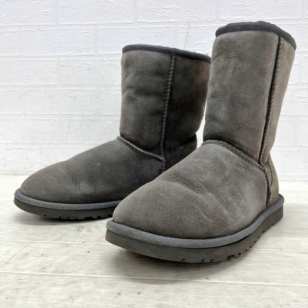 UGG Short Sheepskin Boots Suede Gray Women - image 1