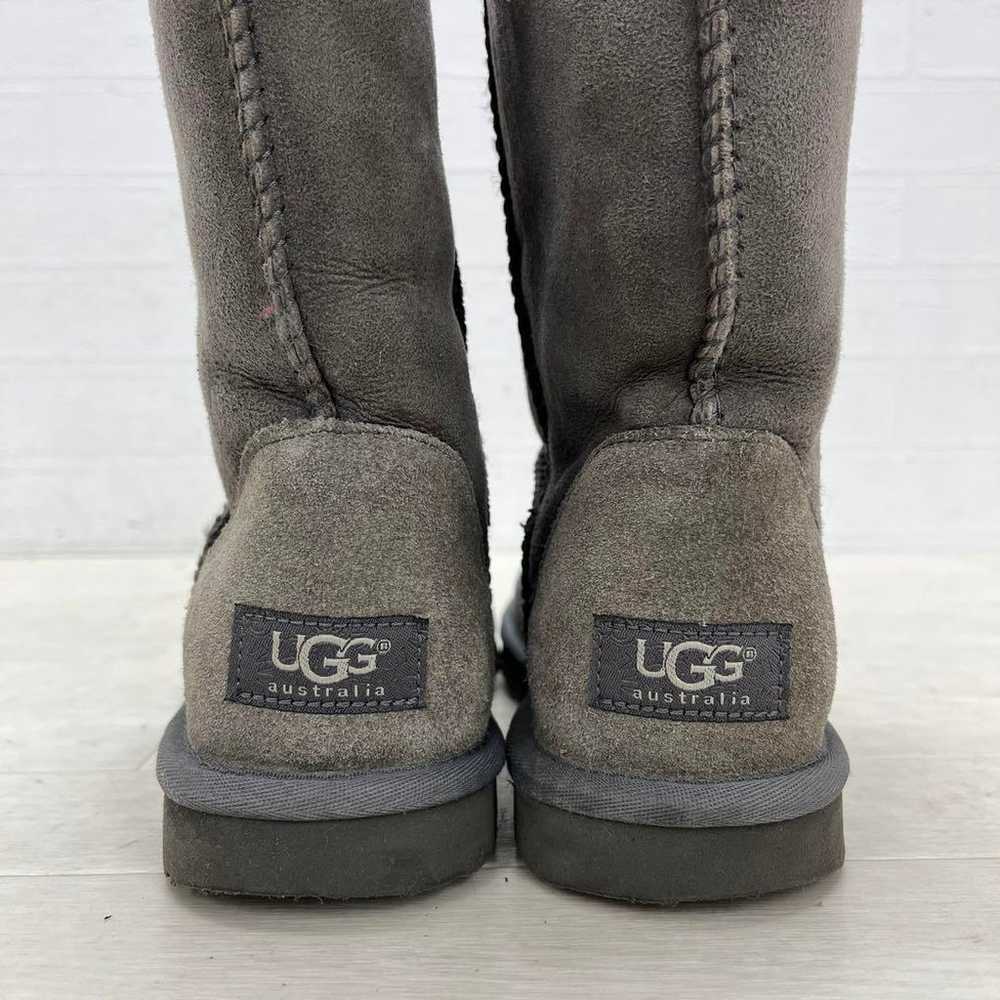 UGG Short Sheepskin Boots Suede Gray Women - image 3