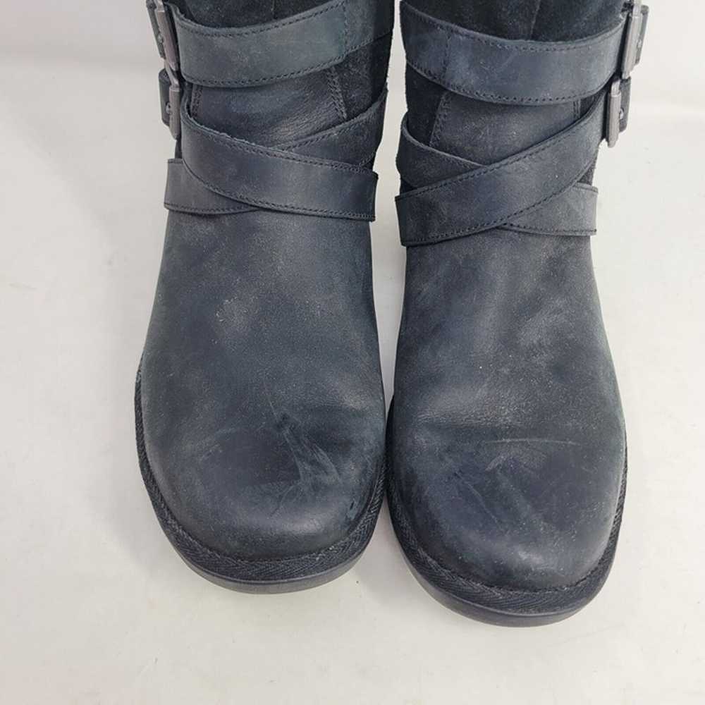 Ugg Boots Womens 8.5 Lorna Biker Mid Calf Black L… - image 4