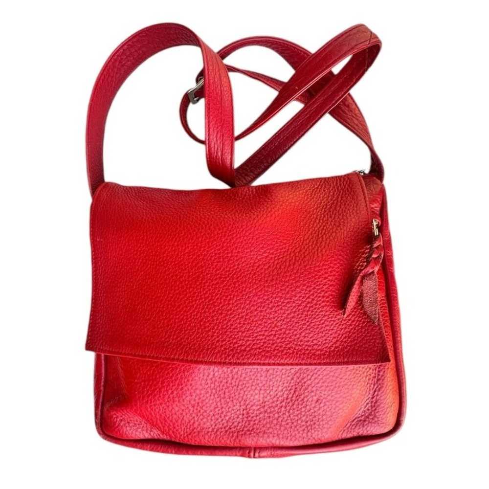 SVEN Berkeley USA Vintage Red Leather Crossbody B… - image 7