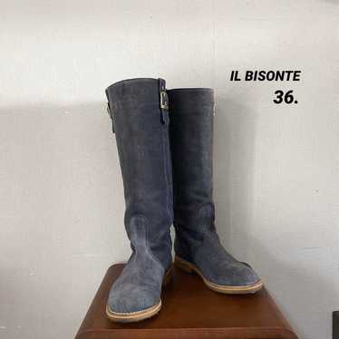 【Including shipping】IL BISONTE Suede Boots Gray 36