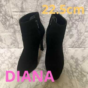 DIANA Diana Short Boots Suede Black Pin Heel Excel