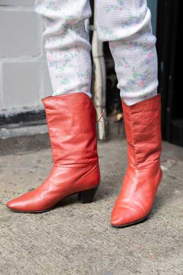 1980s Coral Cowboy boots