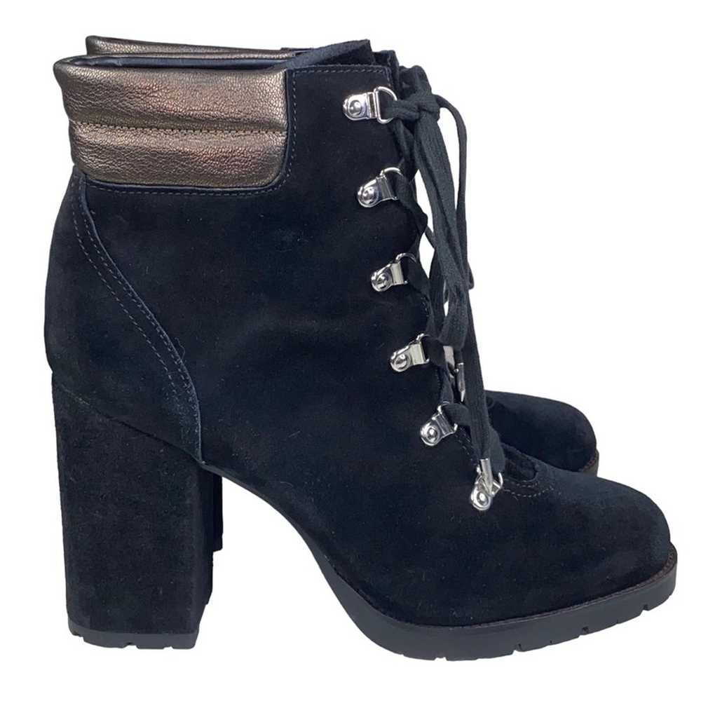 Sam Edelman Women’s Carolina Black Suede Lace Up … - image 1