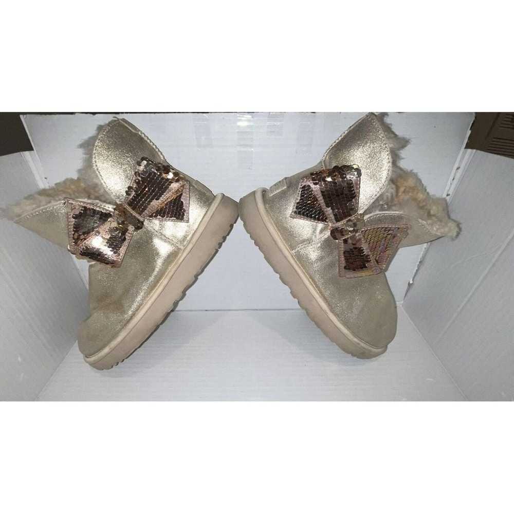 Ugg Gold Mini Sequin Bow boots size 7 women - image 11