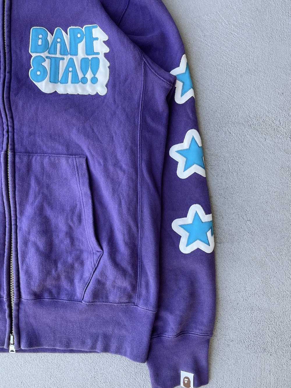 STEAL! Bape Bapesta Purple Stars Zip Hoodie (M) - image 3