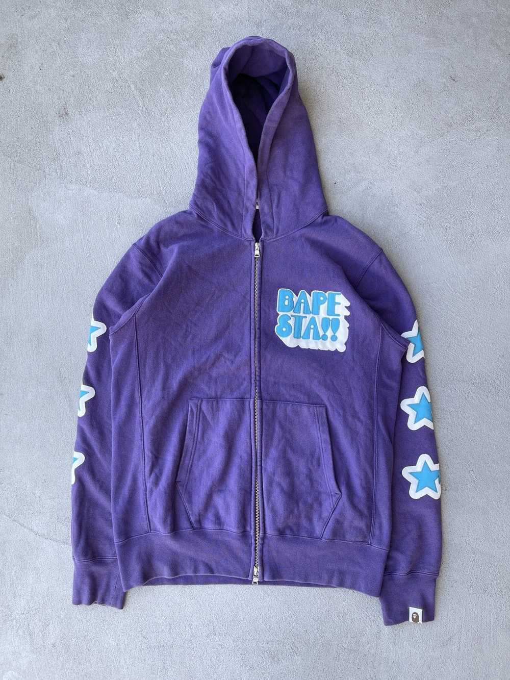 STEAL! Bape Bapesta Purple Stars Zip Hoodie (M) - image 4