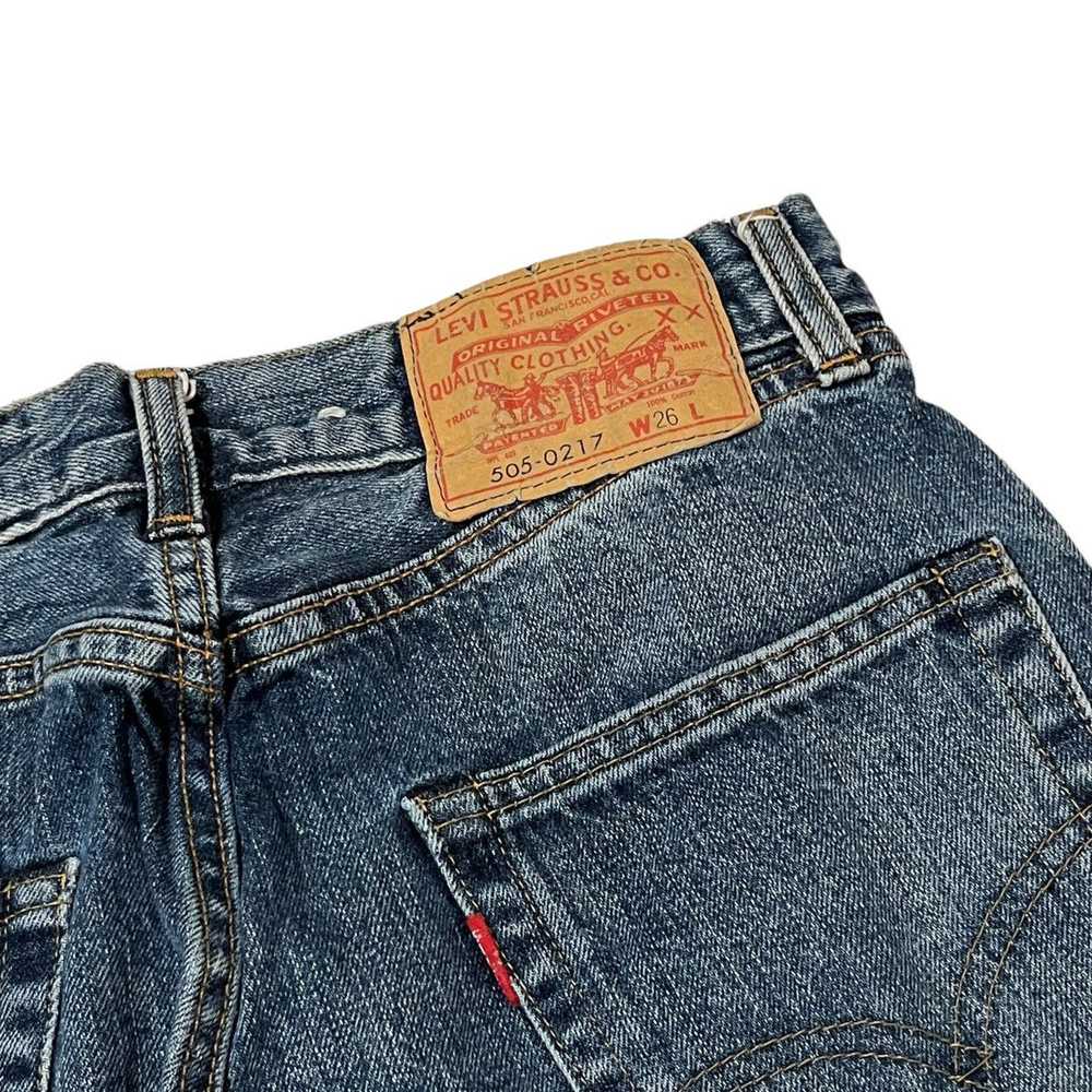 Levis 505 Selvedge Jeans Repaired - image 8