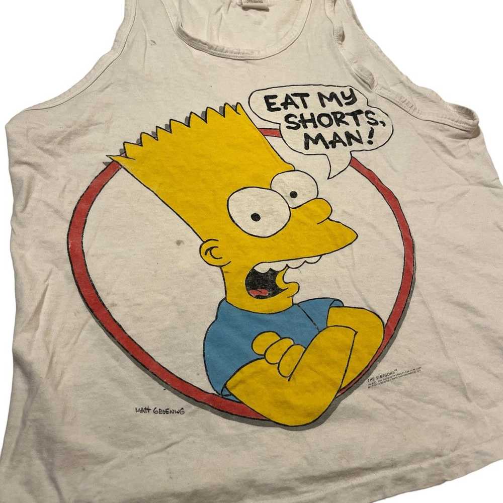 1990 Bart Simpson Eat My Shorts Tank Top - image 2