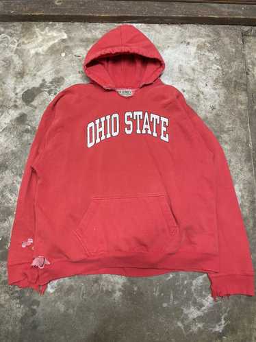 90’s Thrashed Reverse Weave Ohio State Hoodie