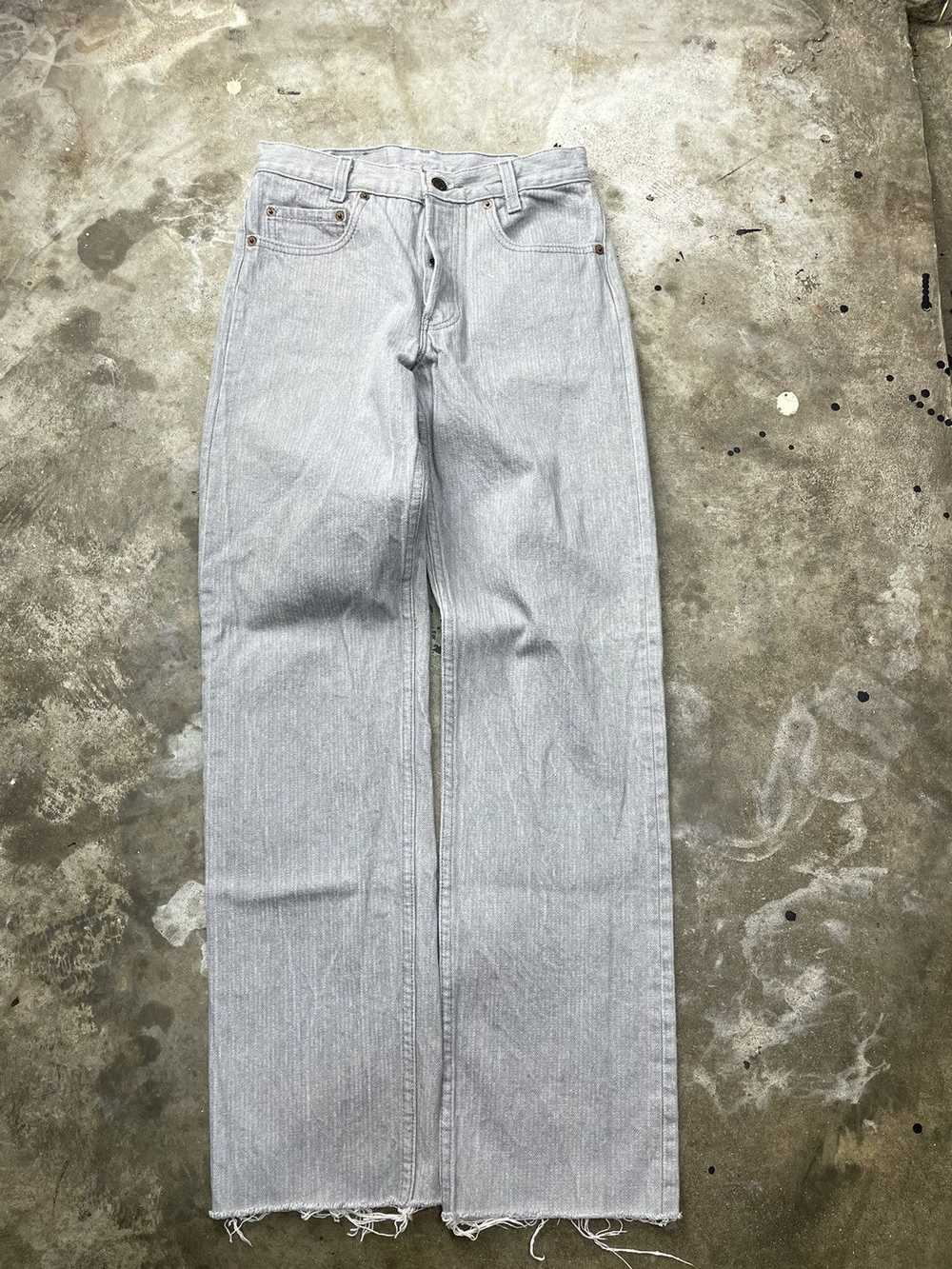 80’s Levi’s 701 Striped Denim Jeans - image 1