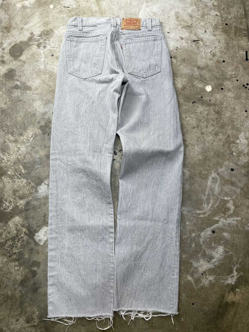 80’s Levi’s 701 Striped Denim Jeans - image 2