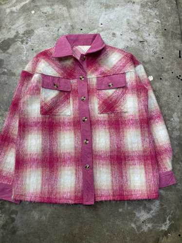 Pink Mohair Shag Flannel