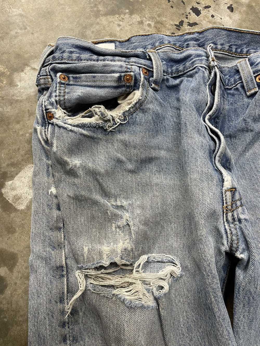 Thrashed Levi 501 Jeans - image 4