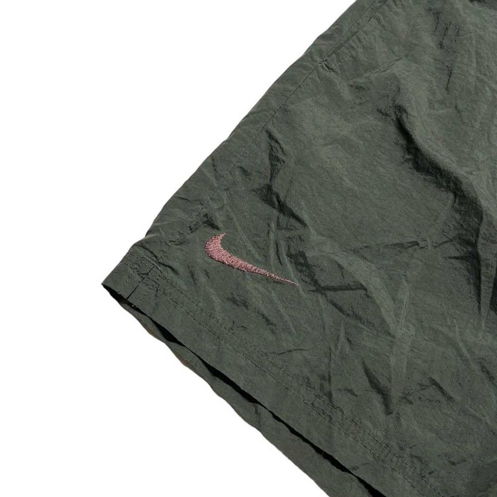 90s Nike Swim Shorts Green/Purple - image 2