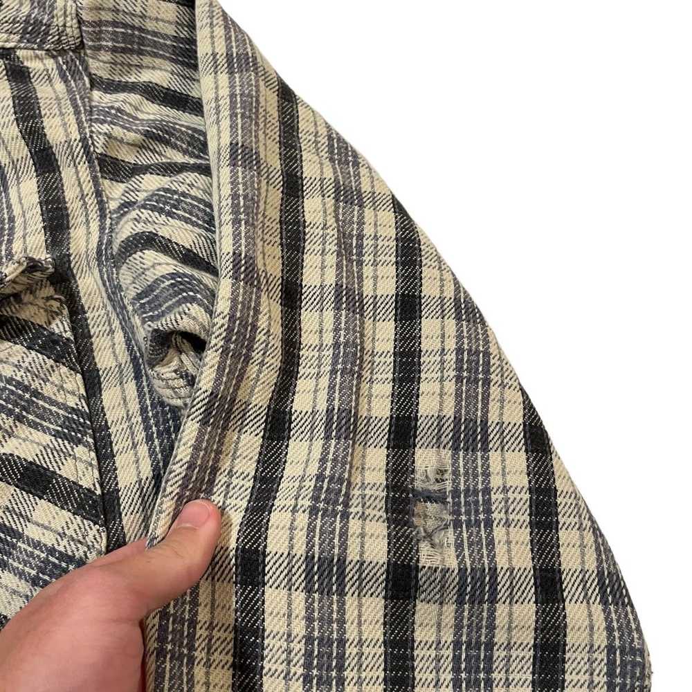 Vintage Carhartt Light Plaid Flannel Distressed - image 3