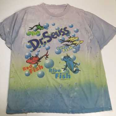 Vintage Dr. Seuss One Fish Two Fish Tee Shirt - image 1