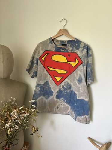 90s Superman 1944 Logo Blue Single Stitch Tee