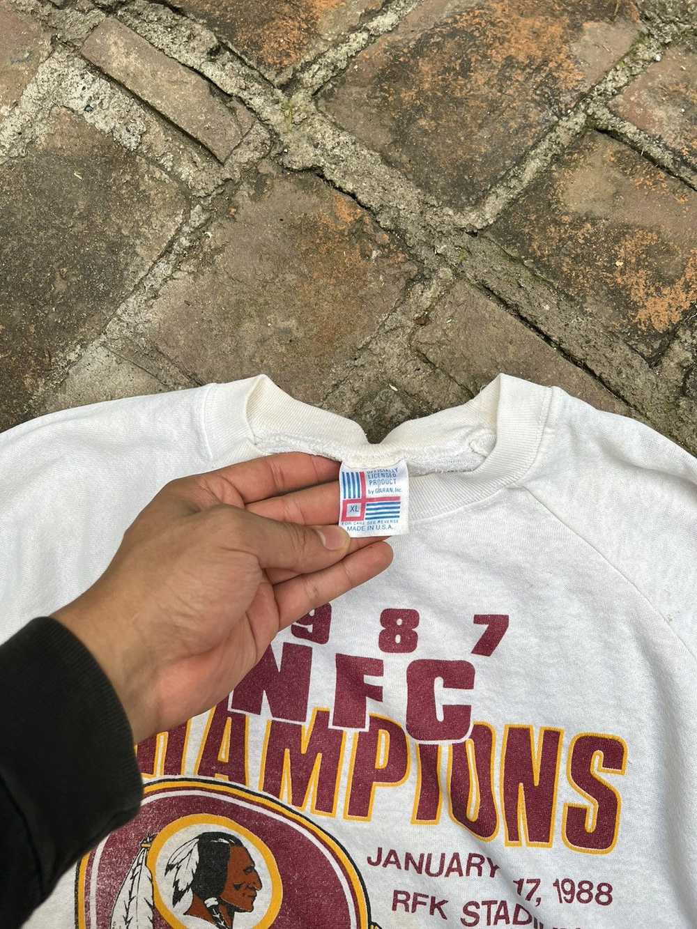 1987 Washington Redskins NFC Champions Crewneck - image 4