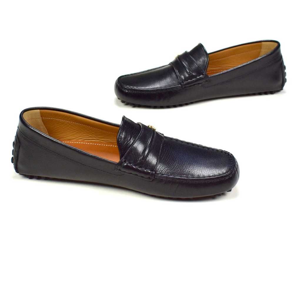 Gucci Black Leather Horsebit Driving Loafers - image 4