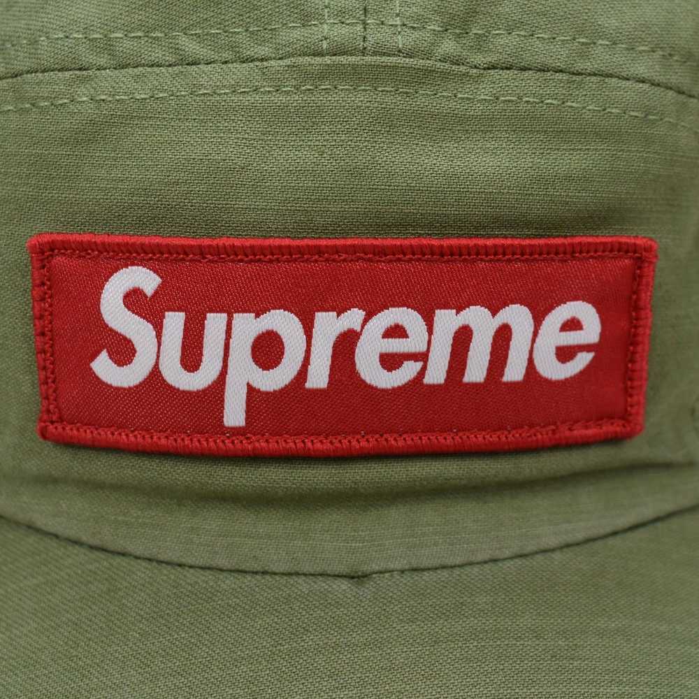 Supreme Olive Military Box Logo Camp Cap Hat w/ P… - image 3