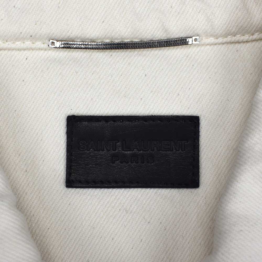 Saint Laurent Cream White Denim Trucker Jacket - image 3