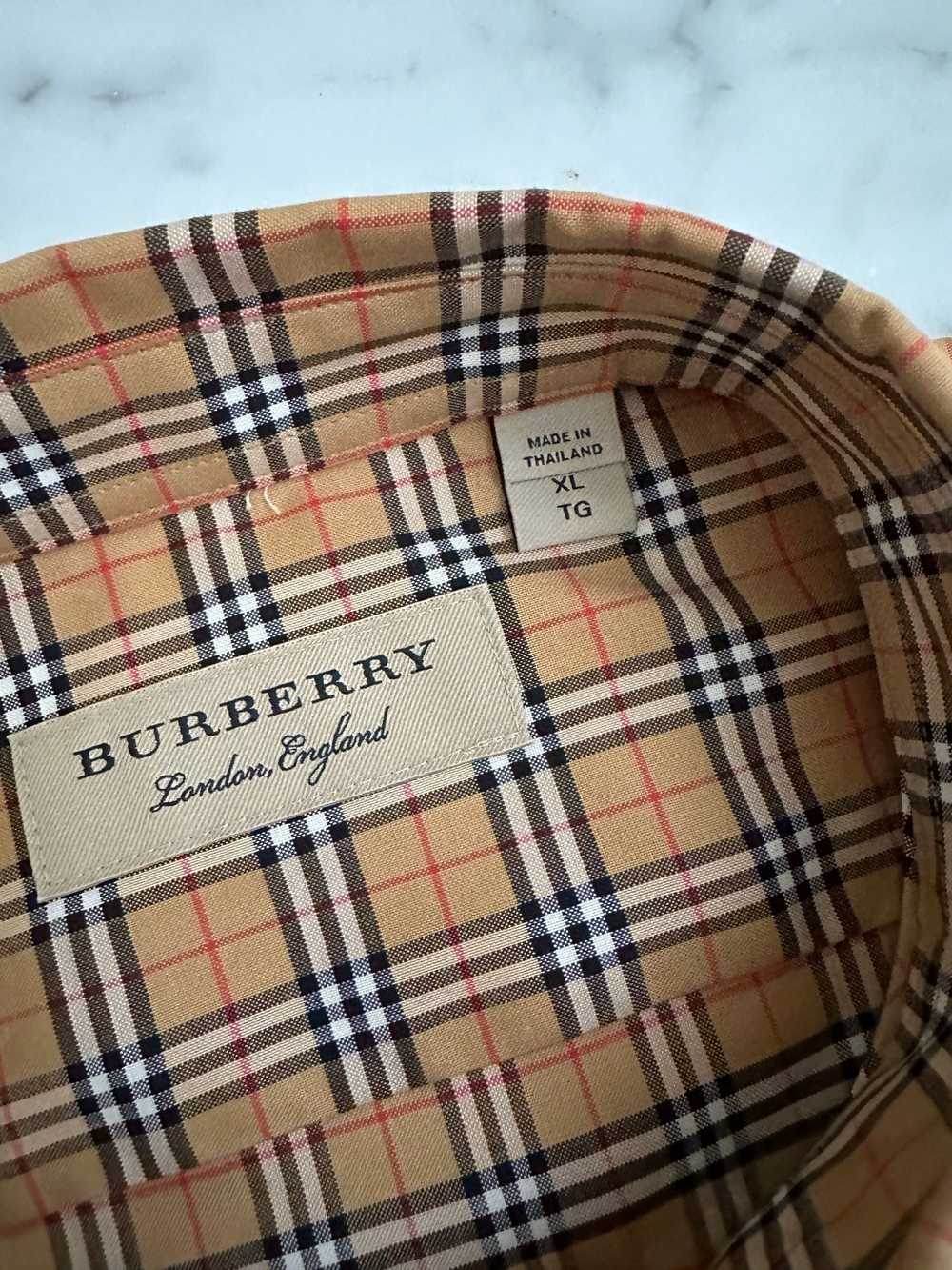 Burberry Beige Archive Check Button Down Shirt - image 10