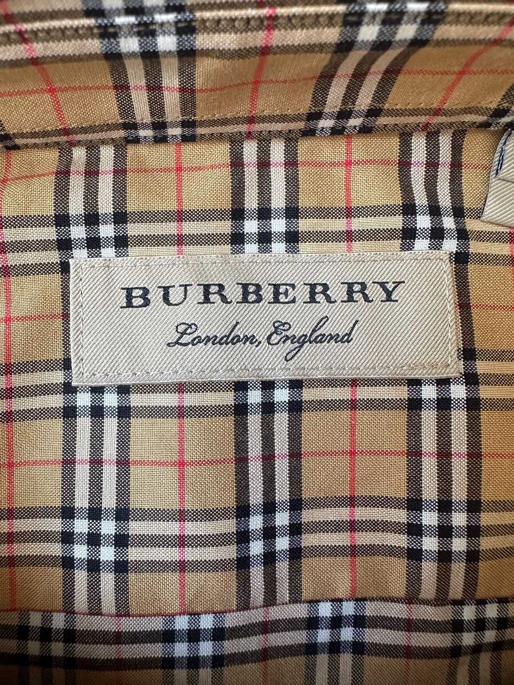 Burberry Beige Archive Check Button Down Shirt - image 3