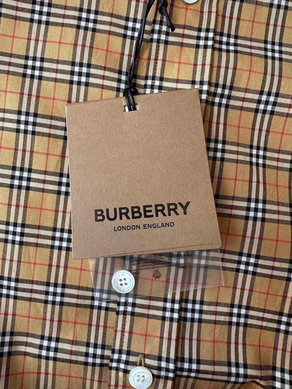 Burberry Beige Archive Check Button Down Shirt - image 4