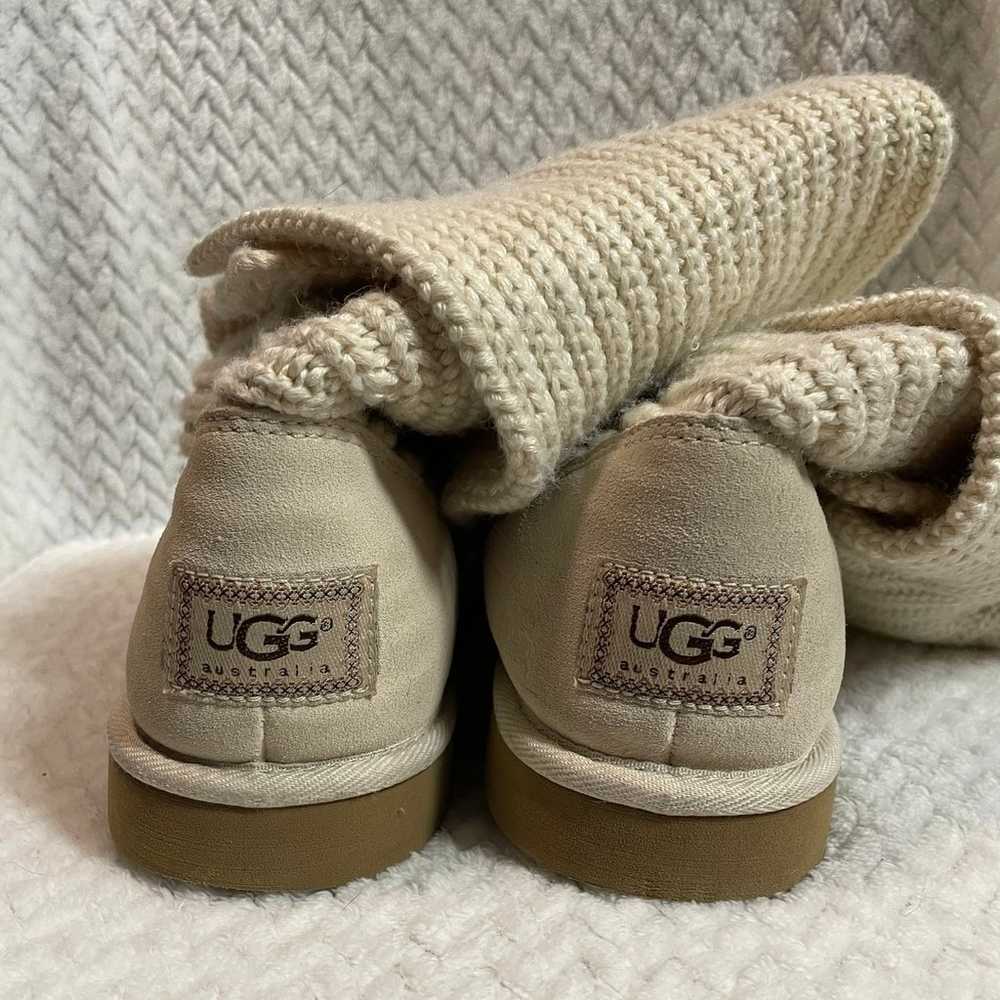 UGG Australia Boots Cream Classic Cardy Tall Knit… - image 4