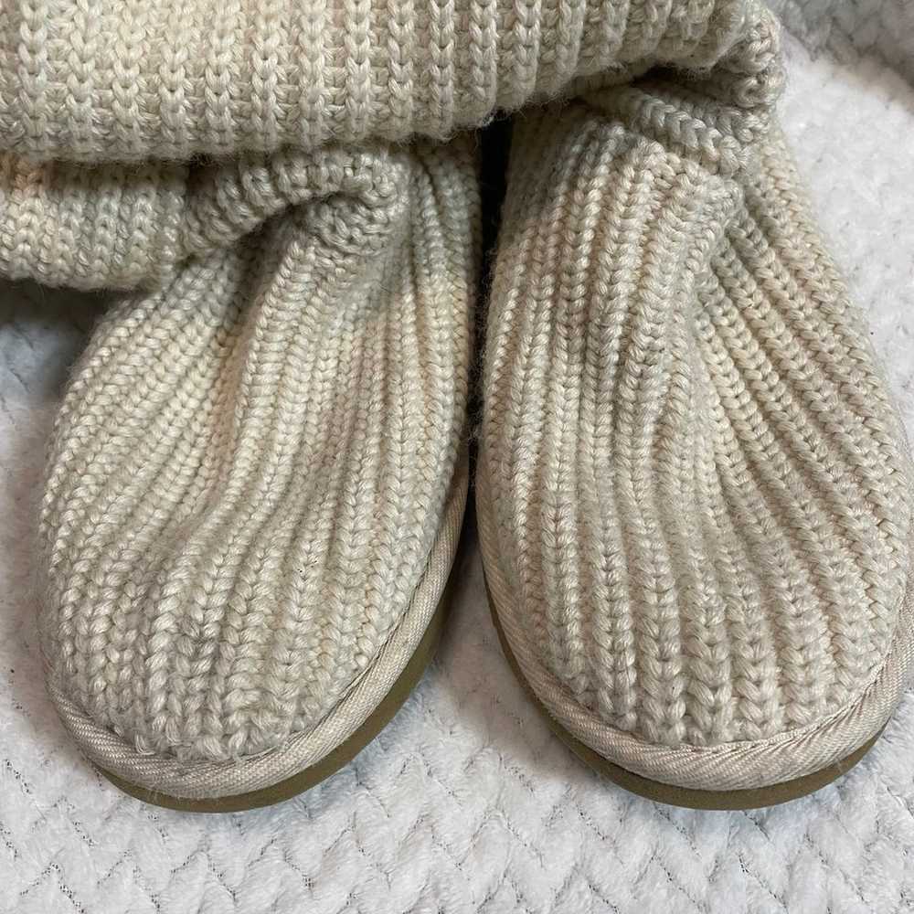 UGG Australia Boots Cream Classic Cardy Tall Knit… - image 8