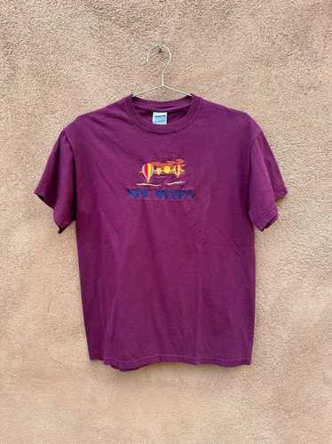 Maroon Hot Air Balloon Embroidered T-shirt