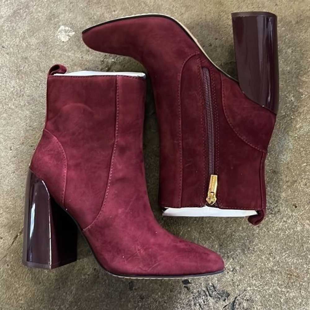 New Vince Camuto Enverna Heeled Bootie Burgundy S… - image 1