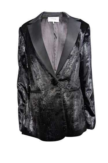 Frame - Black Velvet Metallic Blazer Sz 10