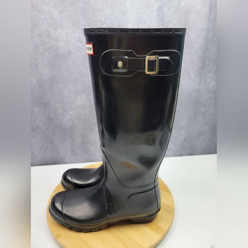 Hunter Original Tall Rain Black Boots Size 9 Wome… - image 12