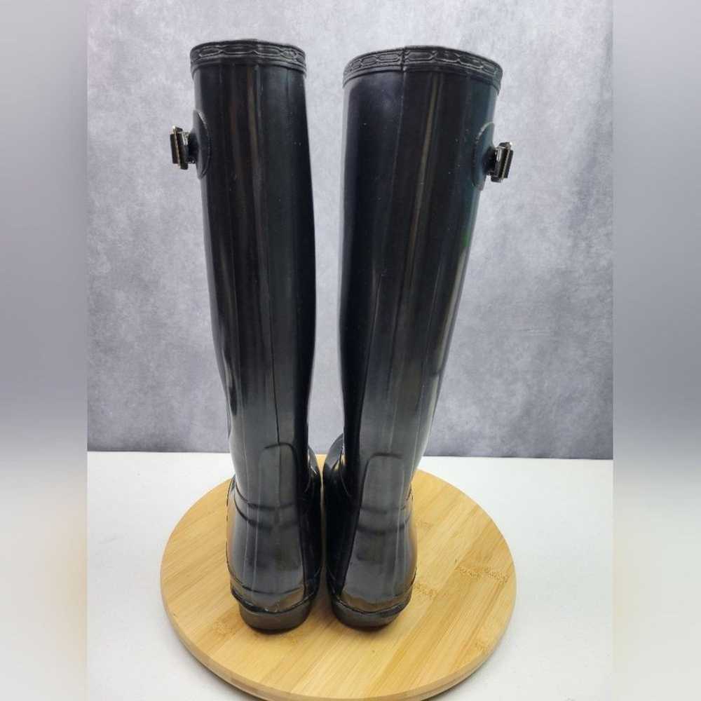 Hunter Original Tall Rain Black Boots Size 9 Wome… - image 3