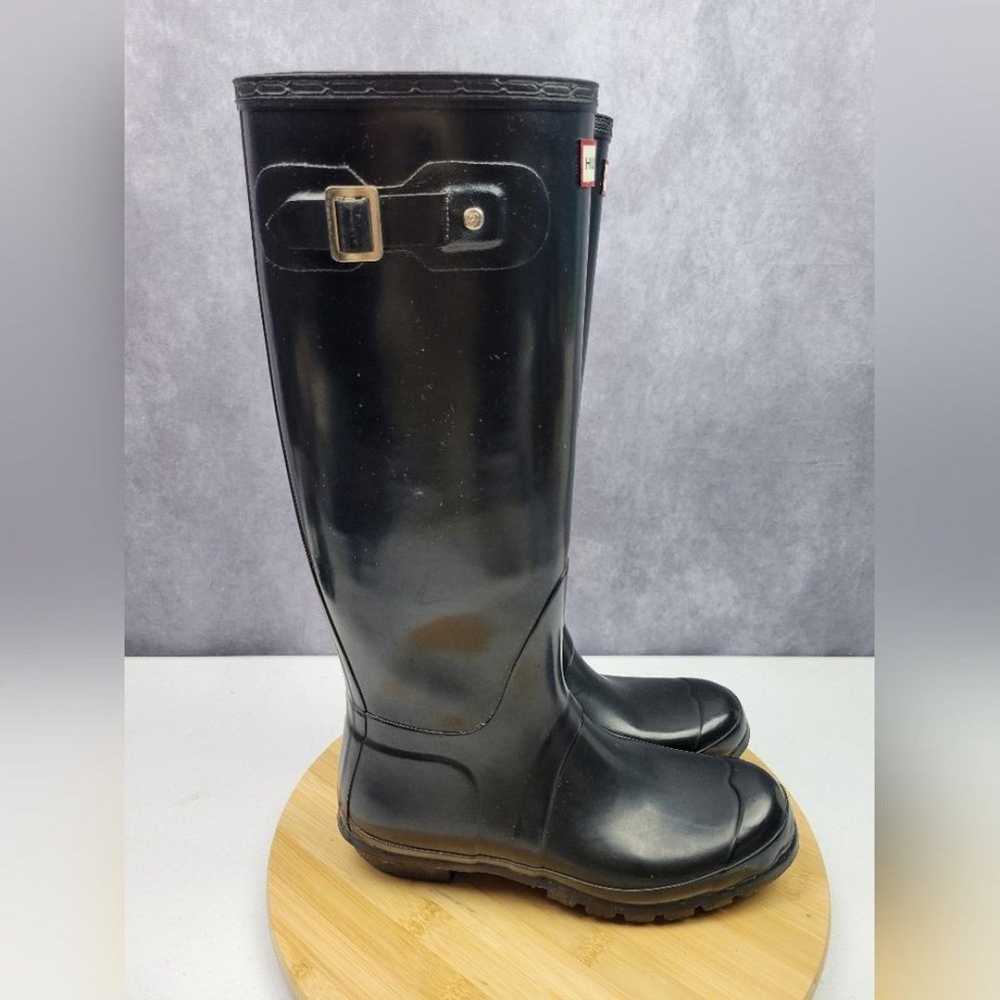 Hunter Original Tall Rain Black Boots Size 9 Wome… - image 6