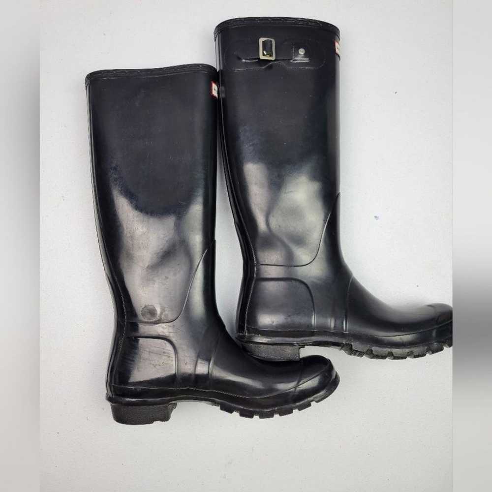 Hunter Original Tall Rain Black Boots Size 9 Wome… - image 7