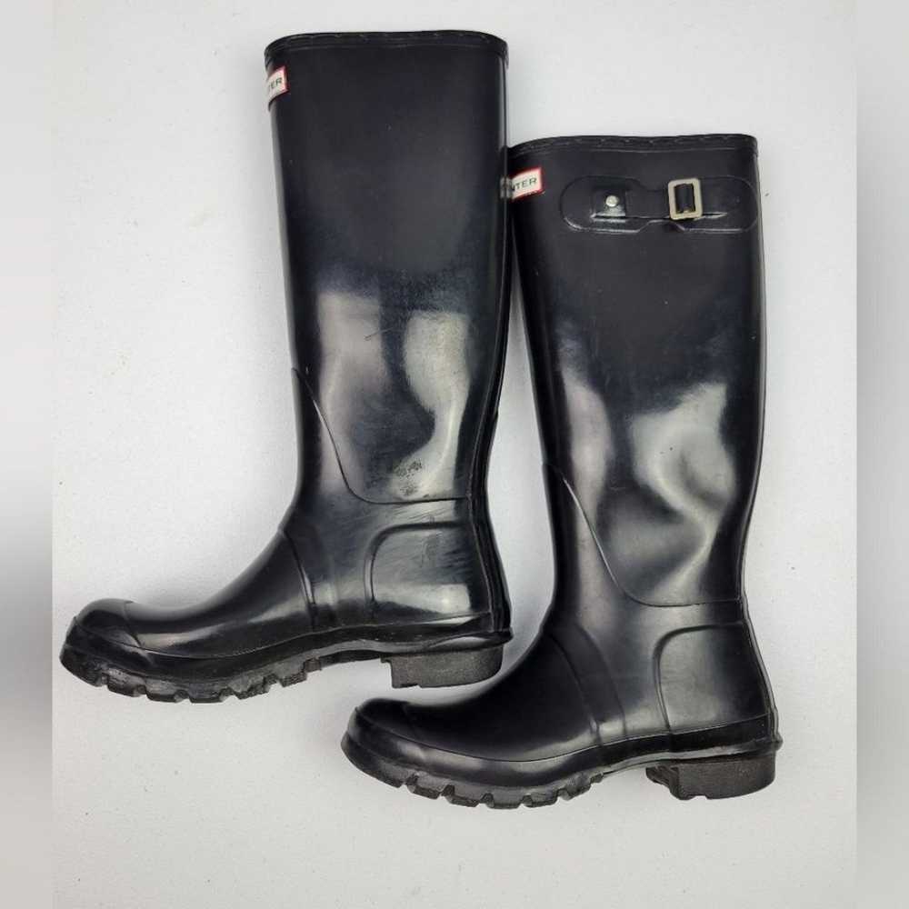 Hunter Original Tall Rain Black Boots Size 9 Wome… - image 8