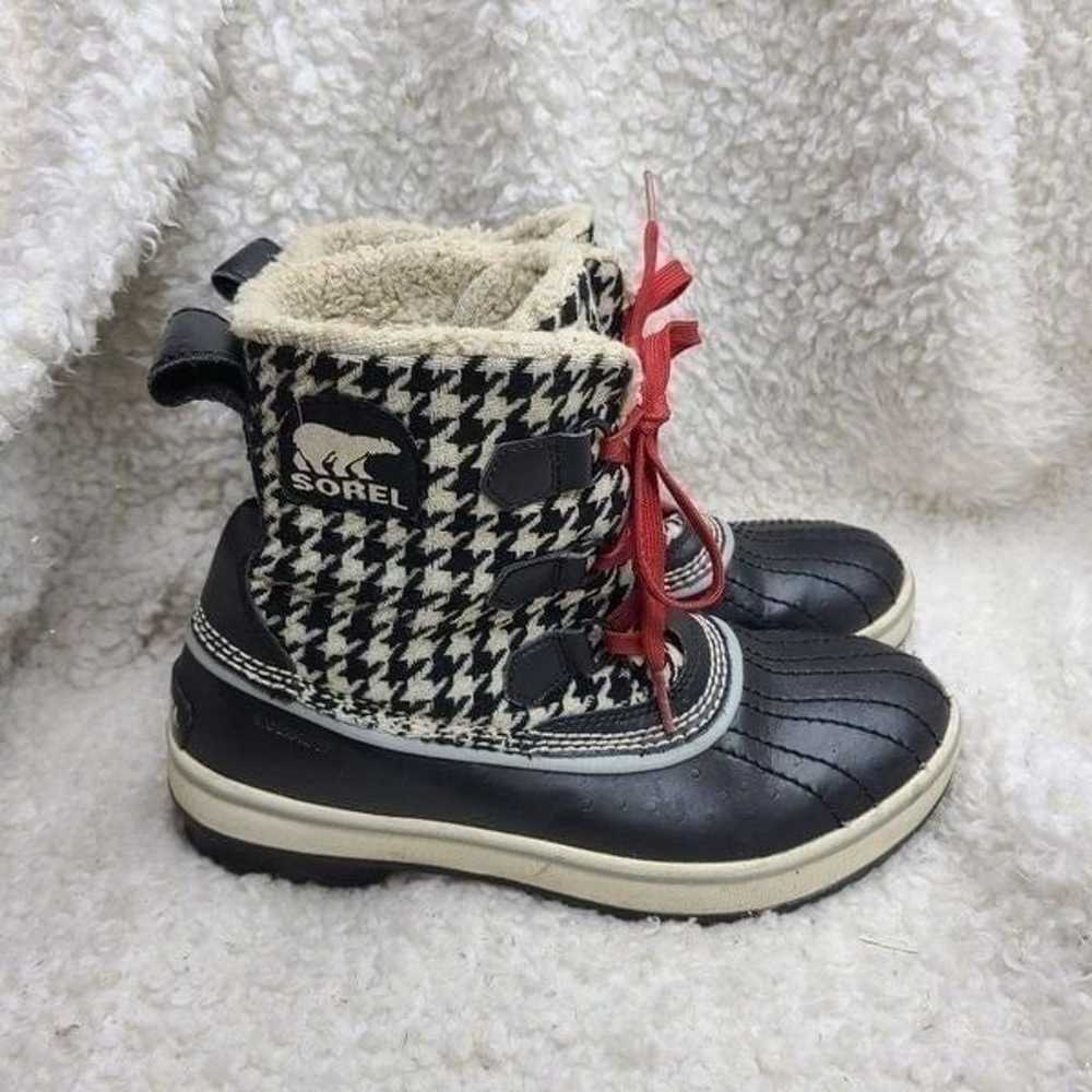 Sorel Black Houndstooth Tivoli Waterproof Lined B… - image 1