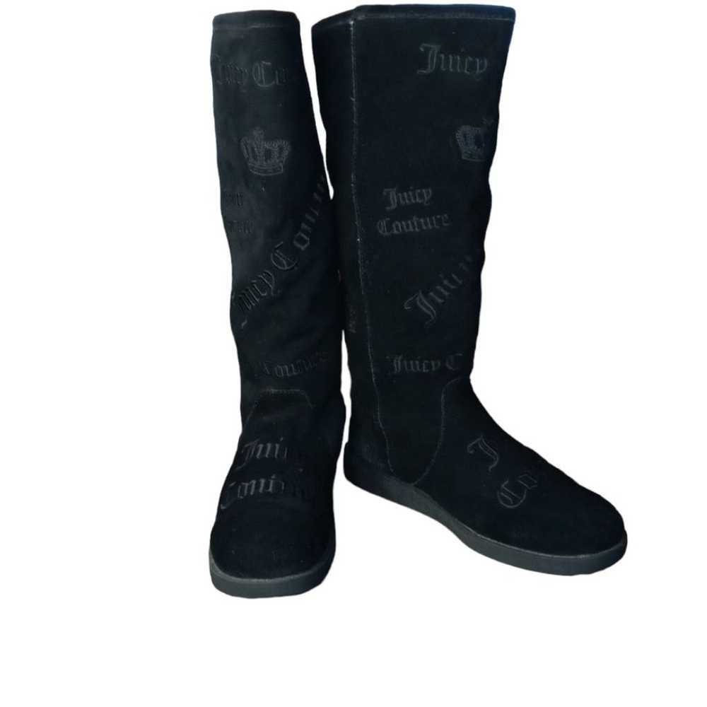 Juicy Couture Long Suede Sherpa Lined Boots size … - image 11