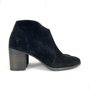 Frye Womens Nora Zip Short Booties Black Suede An… - image 1