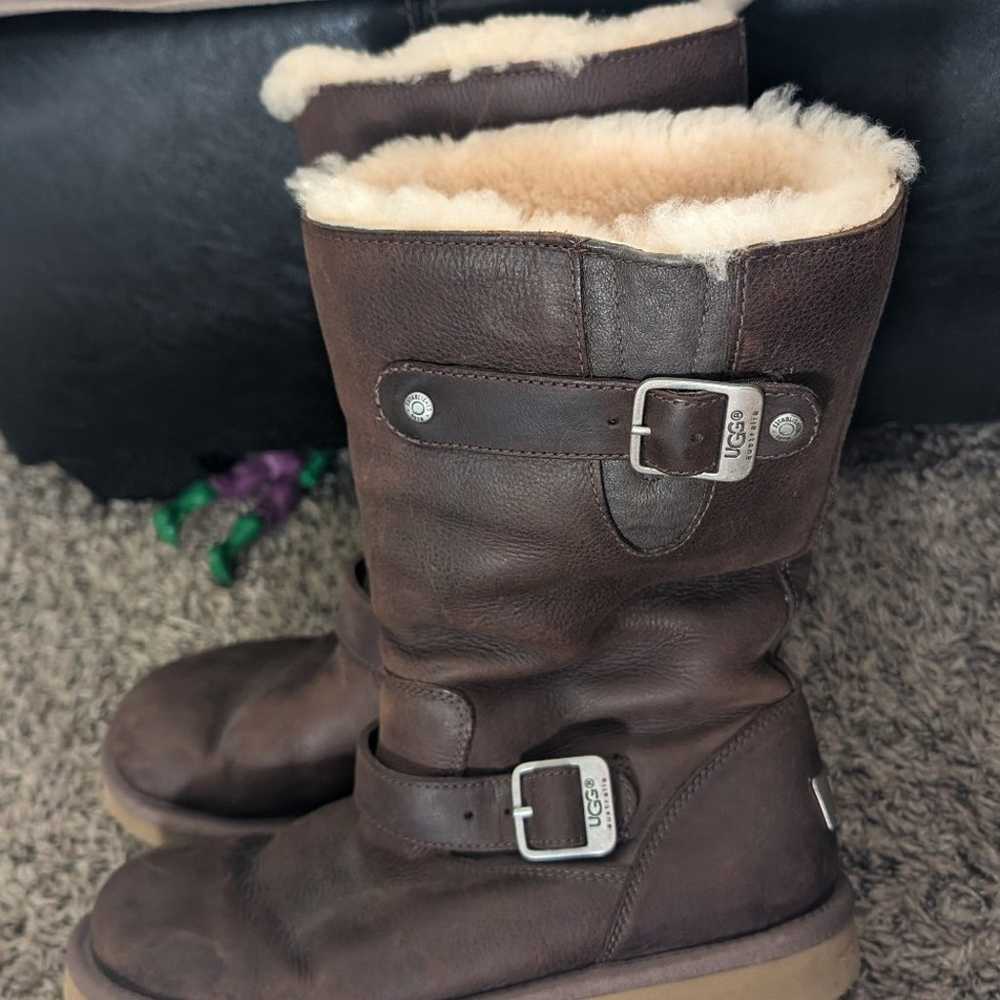 Ugg Kensington brown buckle boots size 8 - image 1