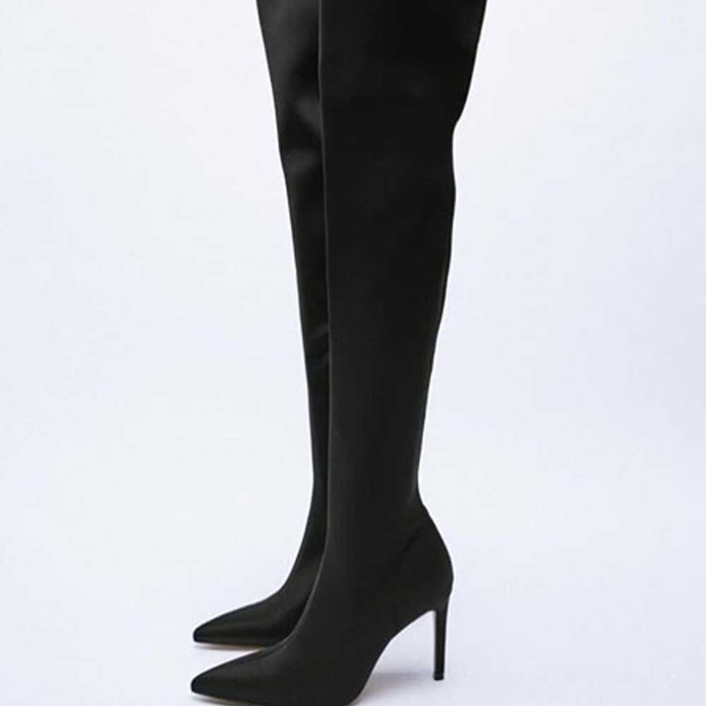 Zara HEELED OVER THE KNEE BOOTS - image 1