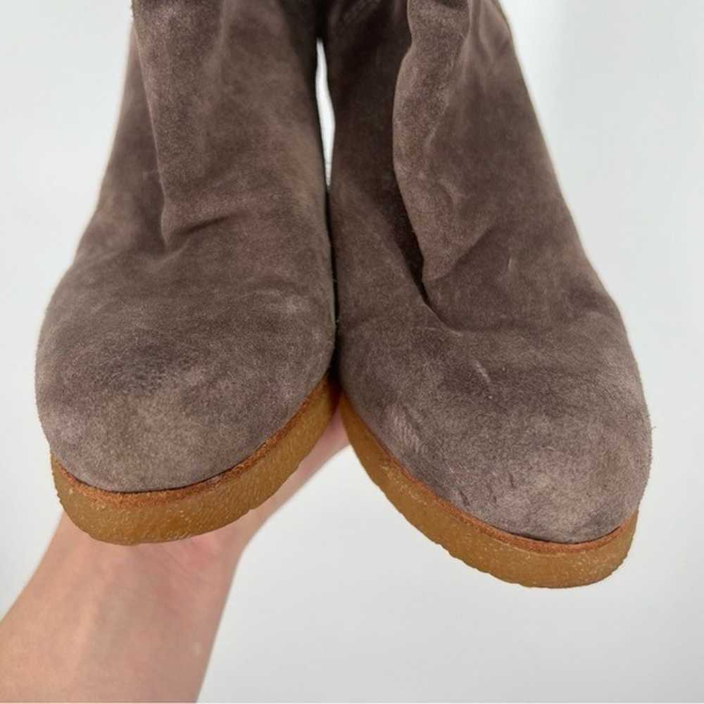 Stuart Weitzman Seal Grey Suede Bootscout Wedge H… - image 3