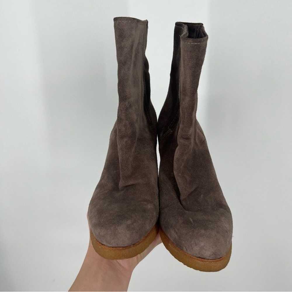 Stuart Weitzman Seal Grey Suede Bootscout Wedge H… - image 4