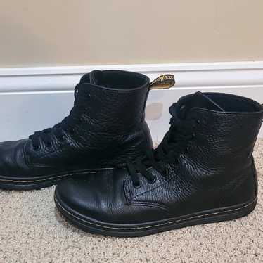 DR MARTENS Black Leather Combat/Sneakers Sz 8 - image 1